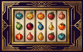 Sweet Bonanza Slot von Pragmatic Play mit goldenem Art Deco Rahmen