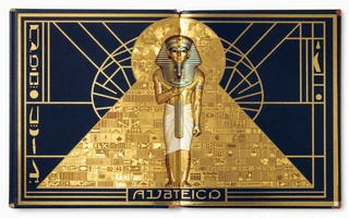 Book of Dead Slot von Play n GO mit goldenem &auml;gyptischem Art Deco Buch