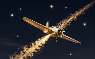 JetX Crash Game von SmartSoft mit goldenem D&uuml;senflieger Art Deco