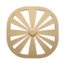 GoldBet Casino Logo Art Deco Sonnenf&auml;cher